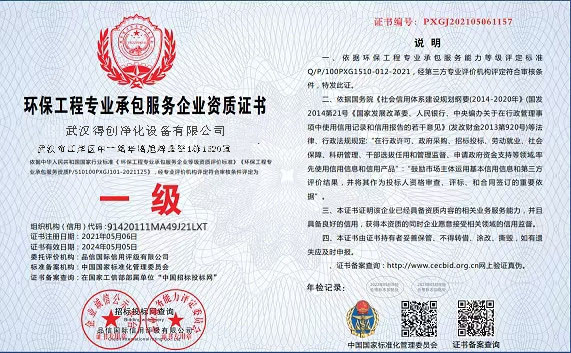 环保工程专业资质