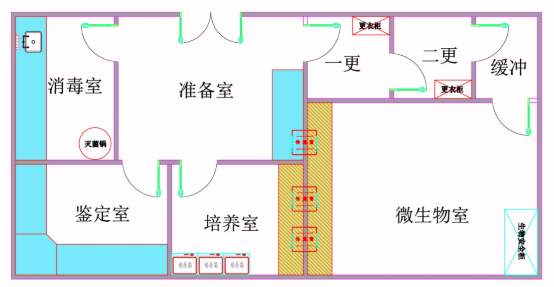 微生物实验室平面图