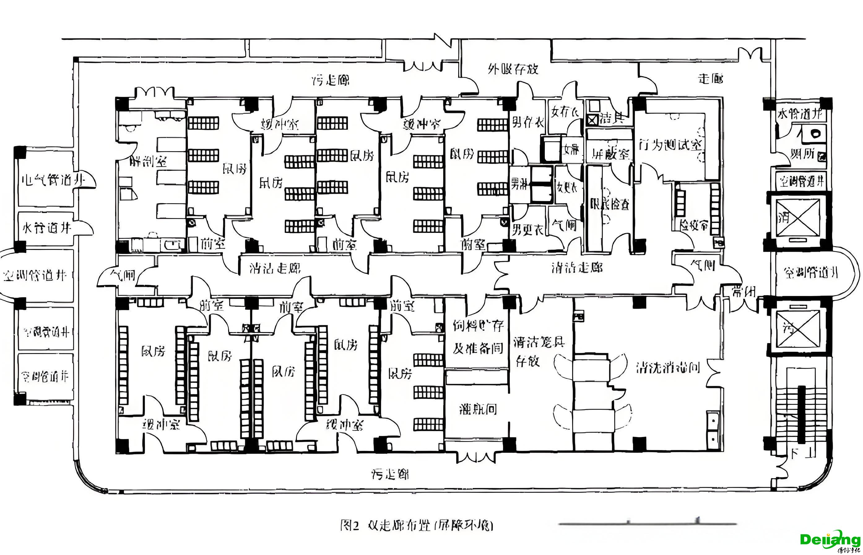 动物实验室平面布局图